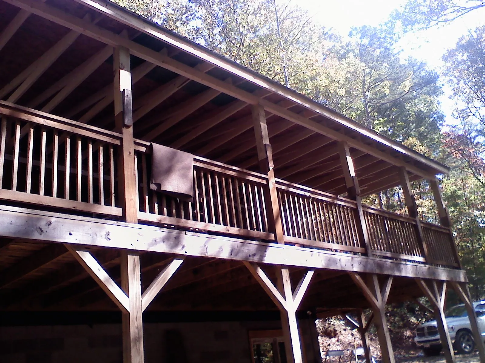 Timber framing under a new elevated porch and deck — Roof Leak Repair in Lake Ozark by Roofing Brothers